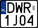 License plates of Poland, Special vehicles and motorcycles