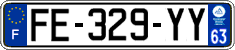 French license plate, SIV (ordinary)