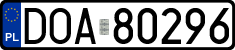 License plates of Poland, Regular car plates