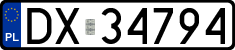 License plates of Poland, Regular car plates