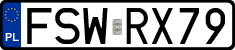 License plates of Poland, Regular car plates