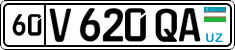License plate of Uzbekistan, Private owners