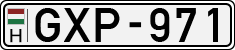 license plates of Hungary, Cars (1990)