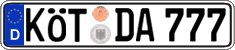German license plate, Regular plates