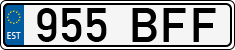 License plate of Estonia, Regular car plates