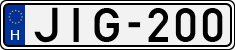license plates of Hungary, Cars (1990)