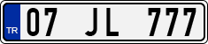 License plate of Turkey, Regular plates