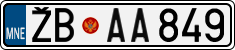 License plate of Montenegro, Cars