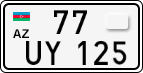 License plate of Azerbaijan, Cars