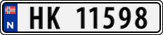 License plate of Norway, Cars