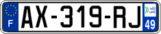 French license plate, SIV (ordinary)