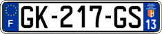 French license plate, SIV (ordinary)