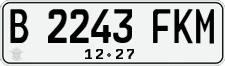 License plate of Indonesia, Regular plates