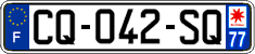 French license plate, SIV (ordinary)