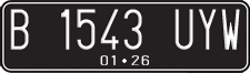 License plate of Indonesia, Regular plates