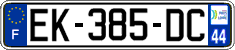 French license plate, SIV (ordinary)