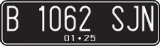 License plate of Indonesia, Regular plates