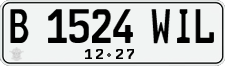 License plate of Indonesia, Regular plates