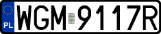 License plates of Poland, Regular car plates