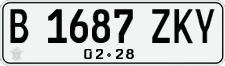 License plate of Indonesia, Regular plates