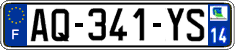 French license plate, SIV (ordinary)