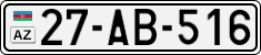 License plate of Azerbaijan, Cars