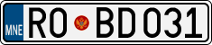 License plate of Montenegro, Cars