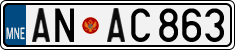 License plate of Montenegro, Cars