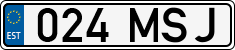 License plate of Estonia, Regular car plates