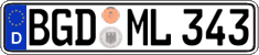 German license plate, Regular plates