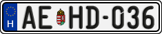license plates of Hungary, Regular plates (2022)