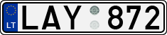 License plate of Lithuania, Cars