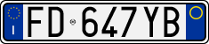 License plate of Italy, Cars (1994 year series)
