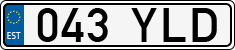 License plate of Estonia, Regular car plates
