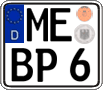 German license plate, Regular plates