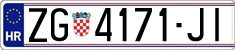 License plate of Croatia, Regular plates