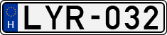 license plates of Hungary, Cars (1990)