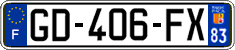 French license plate, SIV (ordinary)