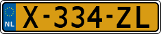 License plate of the Netherlands, Cars