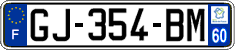 French license plate, SIV (ordinary)