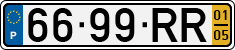 License plate of Portugal, Regular plates