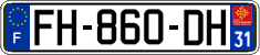 French license plate, SIV (ordinary)