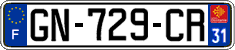 French license plate, SIV (ordinary)