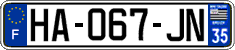 French license plate, SIV (ordinary)