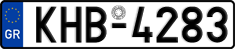 License plate of Greece, Cars