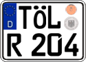 German license plate, Regular plates