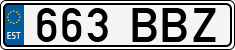 License plate of Estonia, Regular car plates
