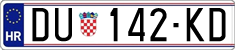 License plate of Croatia, Regular plates