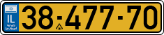 License plate of Israel, Regular plates