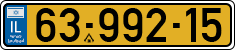 License plate of Israel, Regular plates